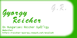 gyorgy reicher business card